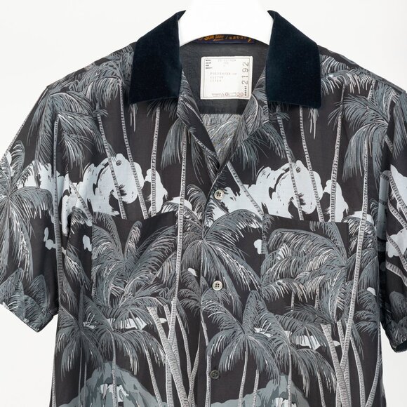 Sacai x Sun Surf Grey Diamond Head Tropical Shirt - Picture 4 of 15